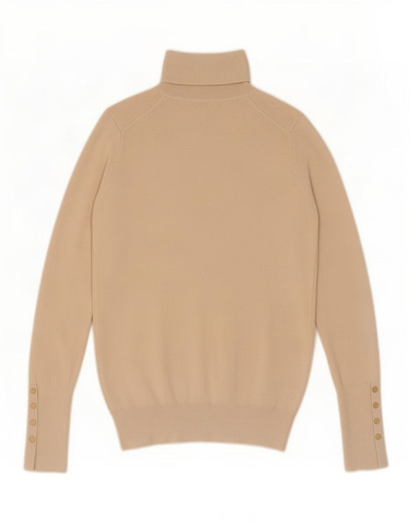 Maglione a collo alto da donna Zara UK 10 piccolo in viscosa beige