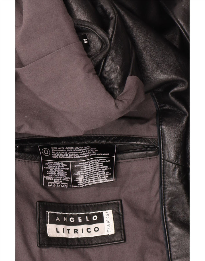 Giacca blazer da uomo a 3 bottoni Angelo Litrico UK 38 media nera