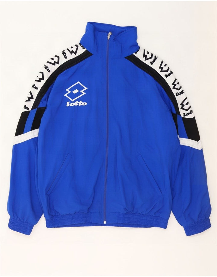 Giacca da ginnastica grafica da uomo Lotto 2XL in nylon color block blu