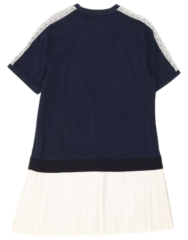 Abito basic da donna Fred Perry UK 14 Large in cotone color block blu navy