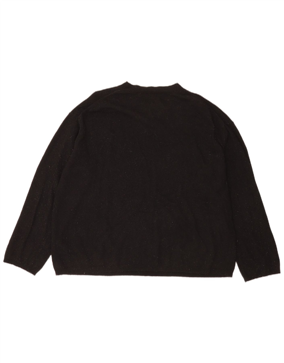 Maglione maglione girocollo oversize da donna Zara UK 14 lana nera media
