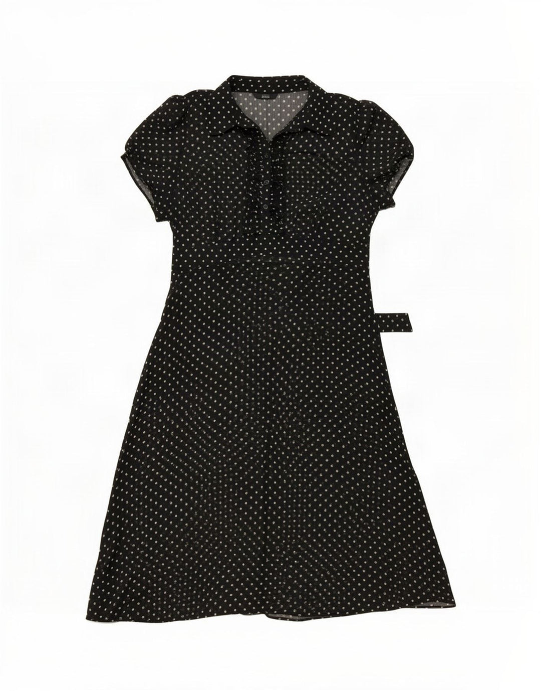 Abito a trapezio trasparente da donna Marks & Spencer UK 14 medio nero maculato