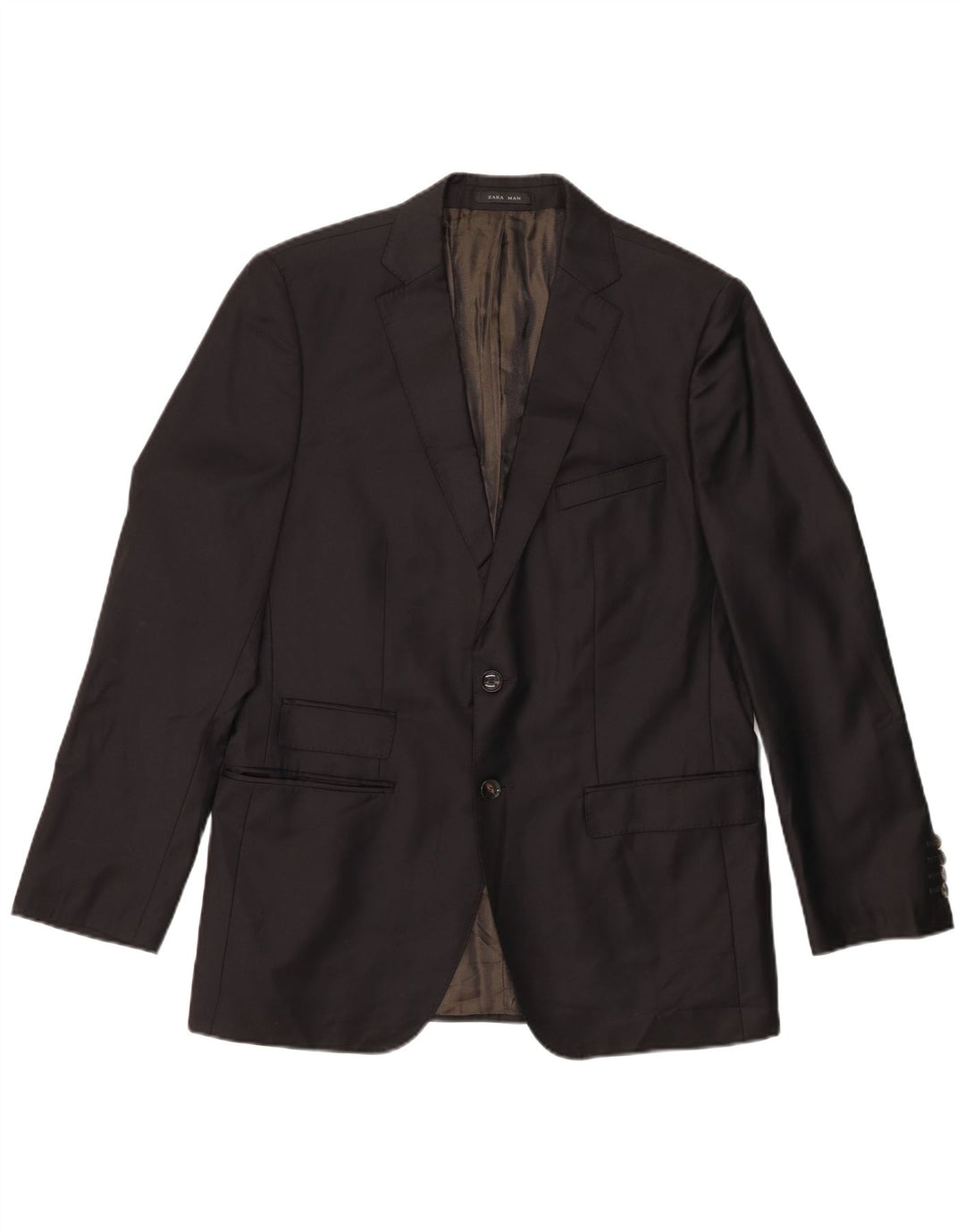 Giacca blazer a 2 bottoni classica da uomo Zara EU 50 lana nera media