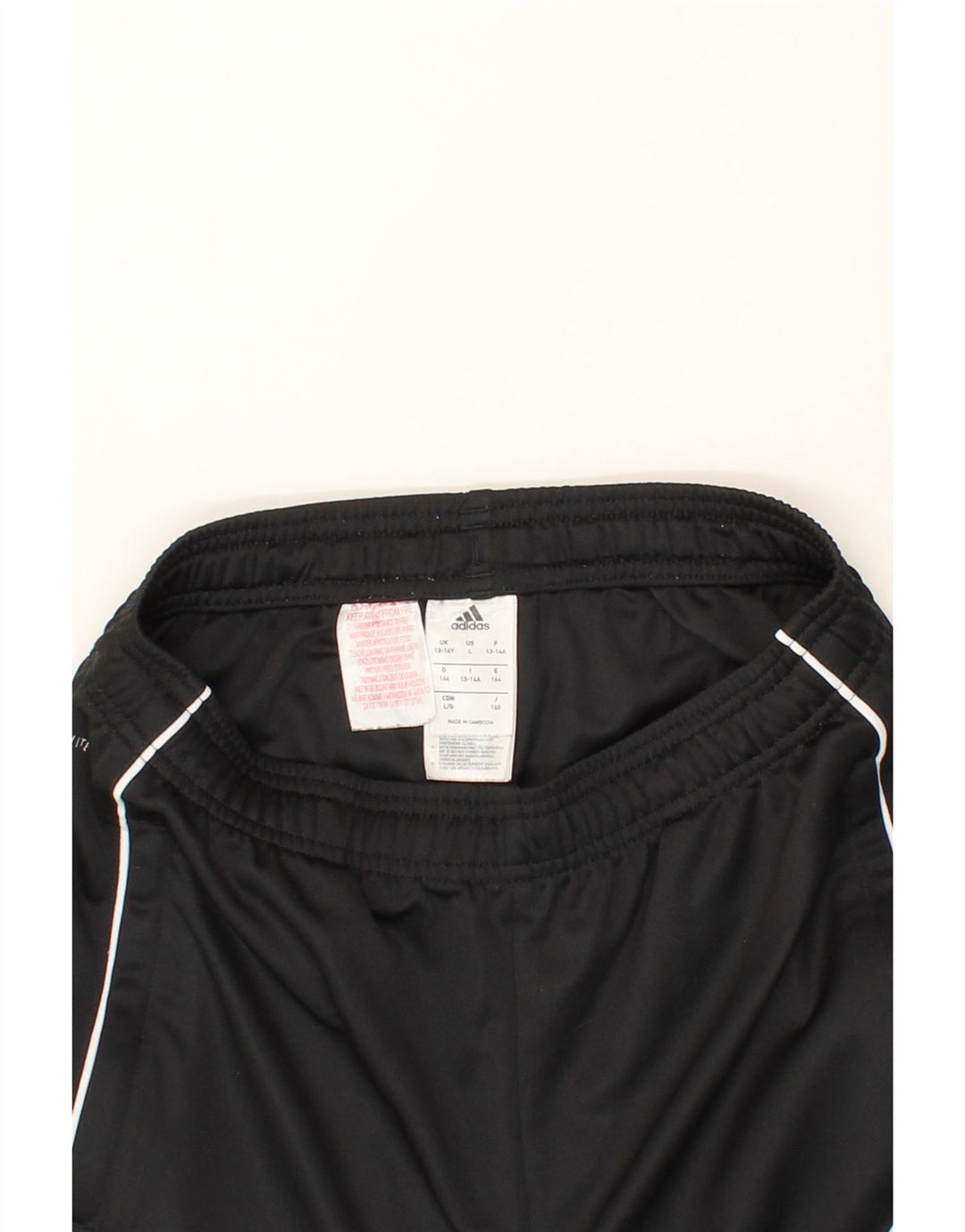 ADIDAS Boys Tracksuit Trousers 13-14 Years  Black Polyester Vintage Adidas and Second-Hand Adidas from Messina Hembry 