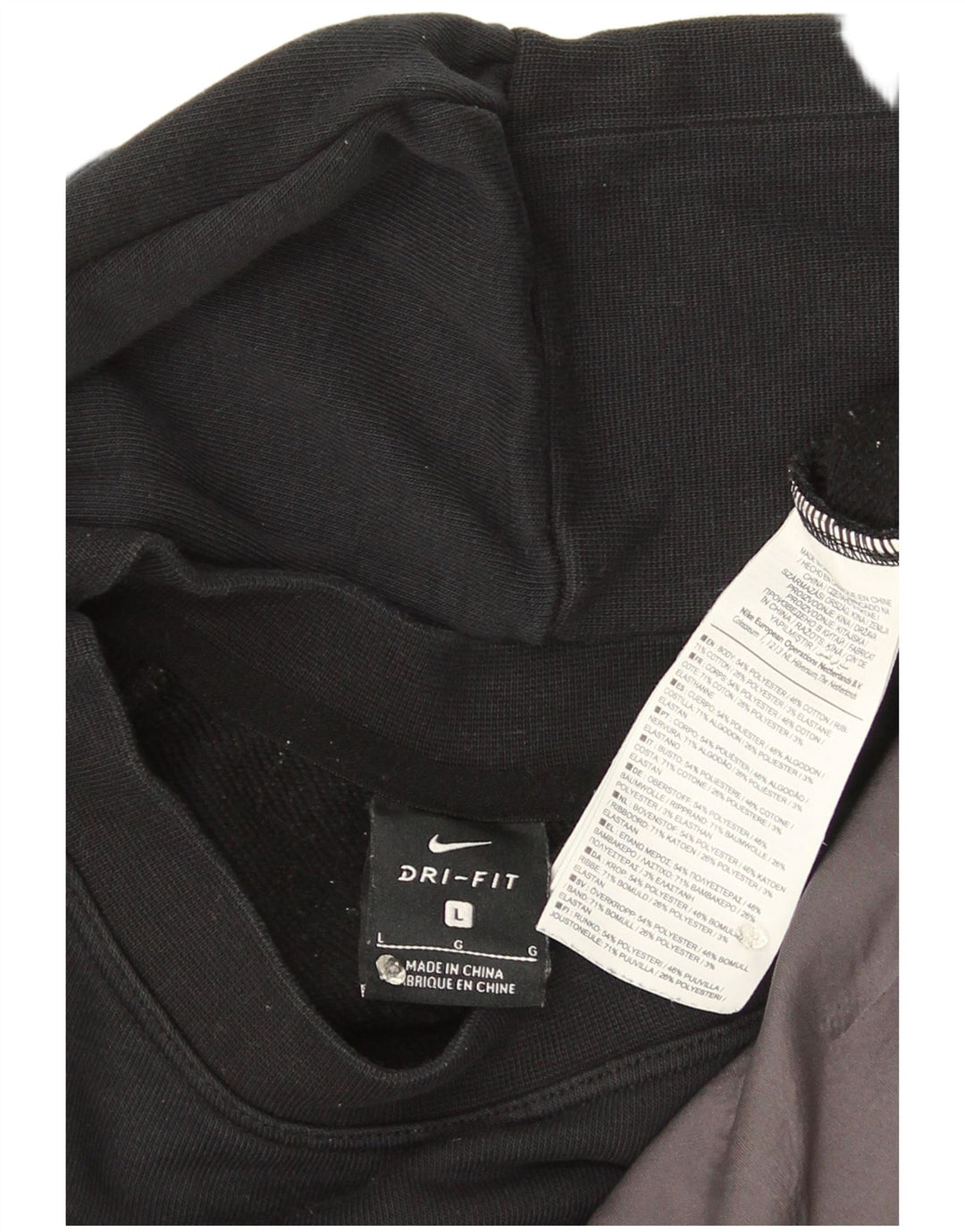 Felpa oversize Nike Dri Fit Crop da donna, taglia UK 16, grande, nera