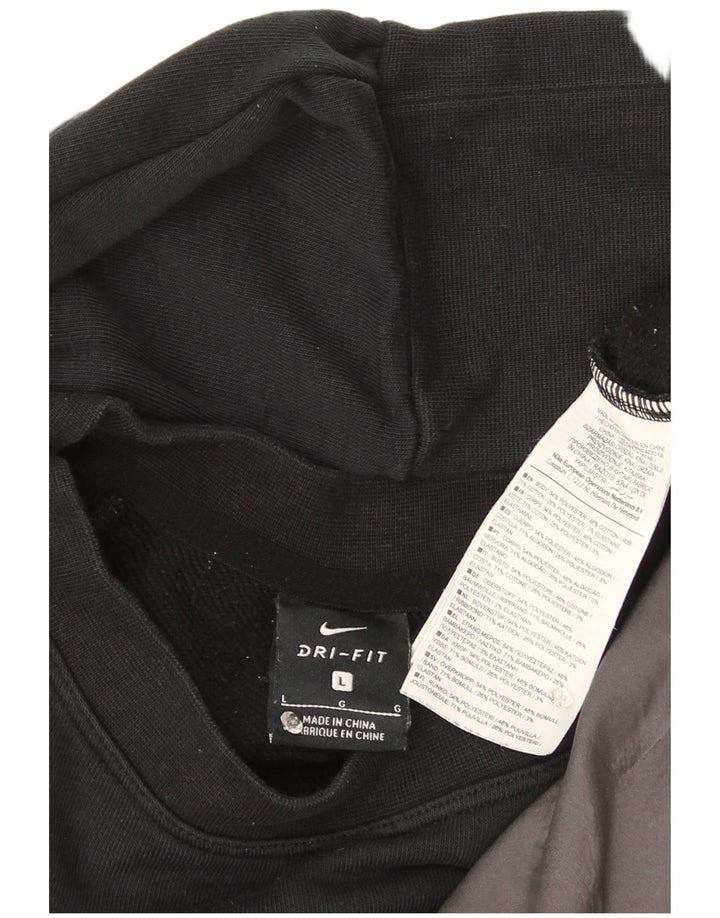 Felpa oversize Nike Dri Fit Crop da donna, taglia UK 16, grande, nera