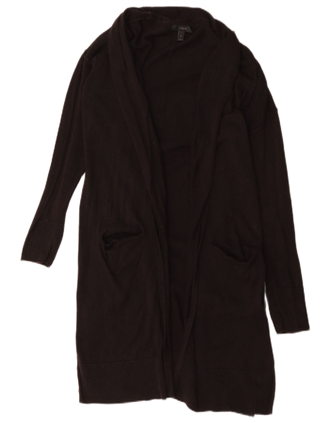 J. Crew Maglione cardigan oversize lungo da donna UK 10 piccolo nero