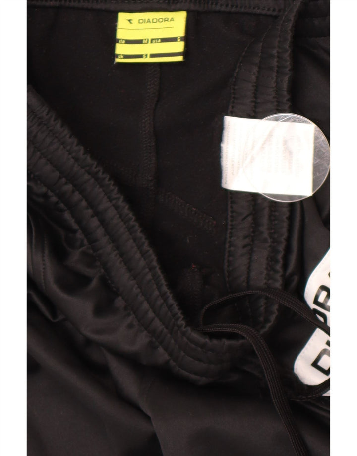 Pantaloni da tuta grafici da uomo Diadora Small neri in poliestere