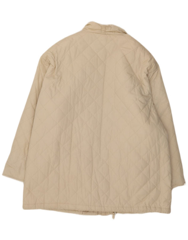 Giacca trapuntata vintage da donna IT 54 2XL Beige