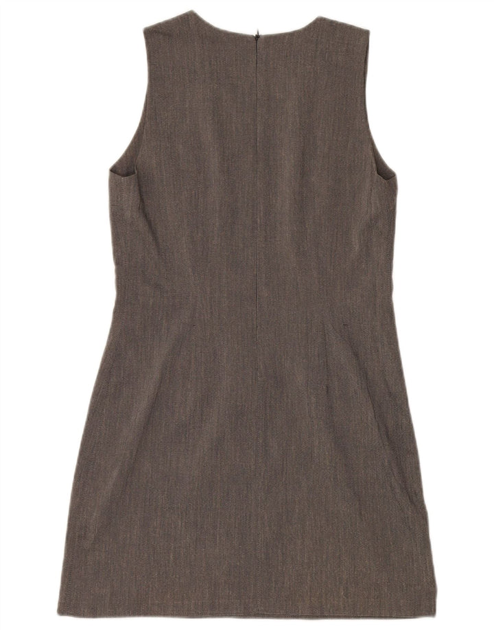 Abito tubino vintage da donna senza maniche IT 42 Viscosa grigio medio