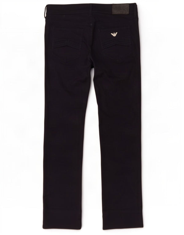 Pantaloni casual slim da uomo Armani W30 L30 in cotone blu navy