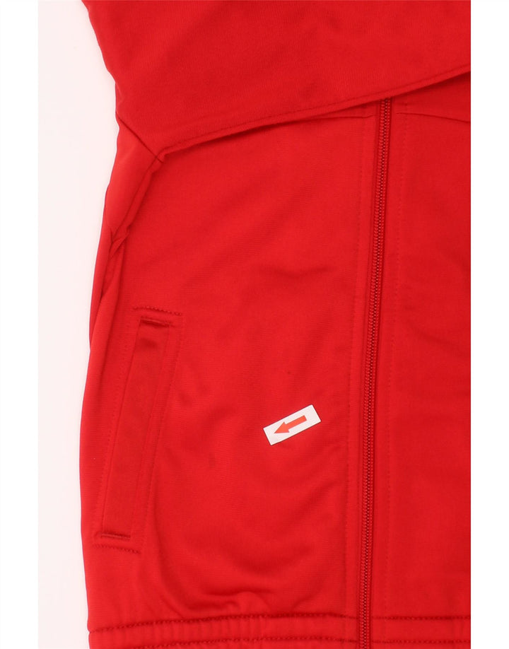 Giacca superiore della tuta da bambina ADIDAS 5-6 anni in poliestere rosso