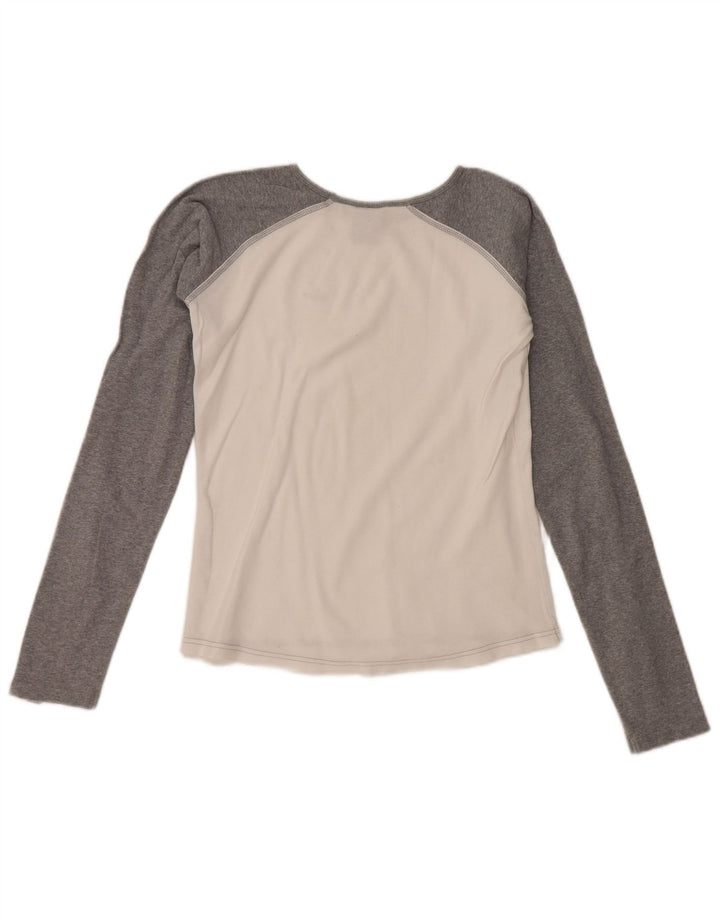 Top NIKE da donna a maniche lunghe UK 10/12 Medium White Colourblock