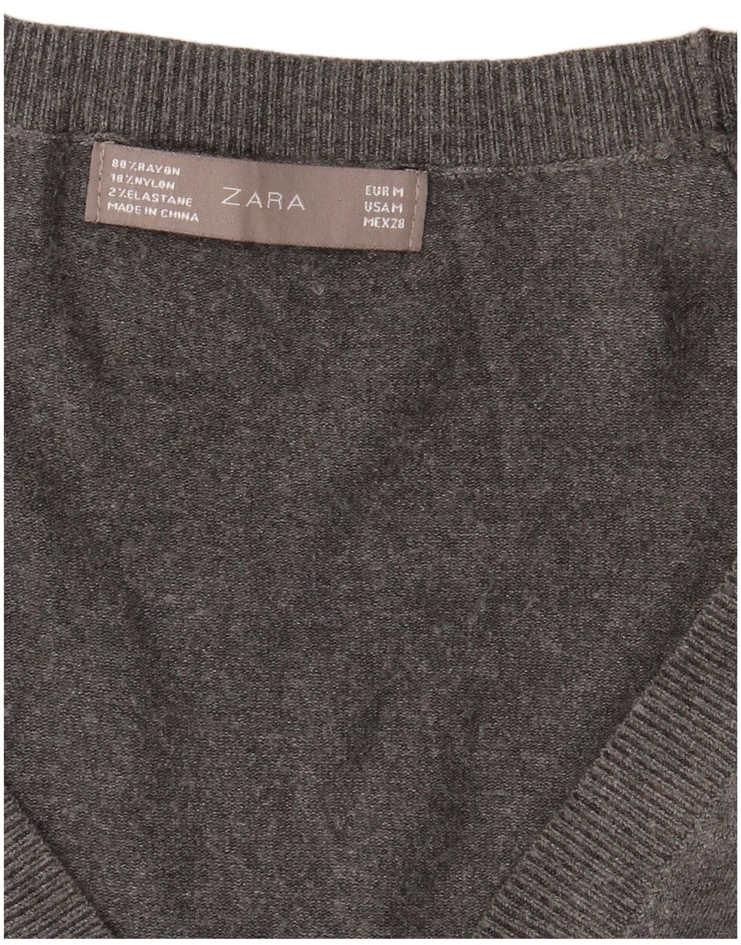 Maglione cardigan da donna Zara UK 12 Rayon grigio medio