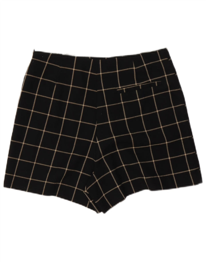 Pantaloncini casual da donna Zara piccoli W26 in poliestere a quadri neri