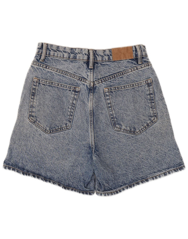 Pantaloncini di jeans a vita alta da donna Zara EU 36 XS W26 cotone blu