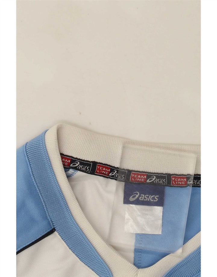 T-shirt grafica da uomo Asics Top in poliestere color block bianco medio