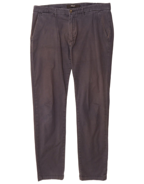 Pantaloni Chino Slim Uomo Liu Jo IT 50 Large W36 L31 Blu Navy Cotone