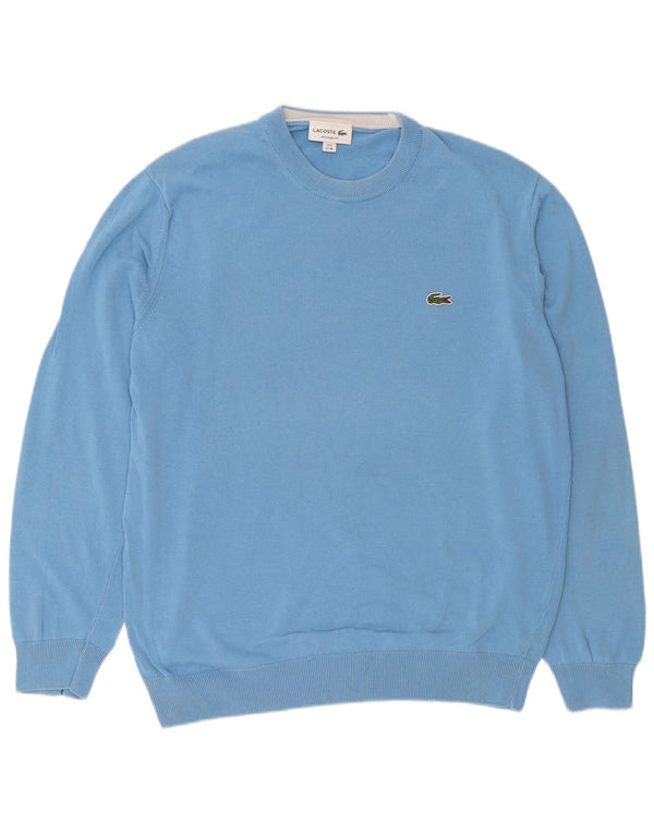 Maglione maglione girocollo da uomo vestibilità regolare Lacoste taglia 6 XL cotone blu