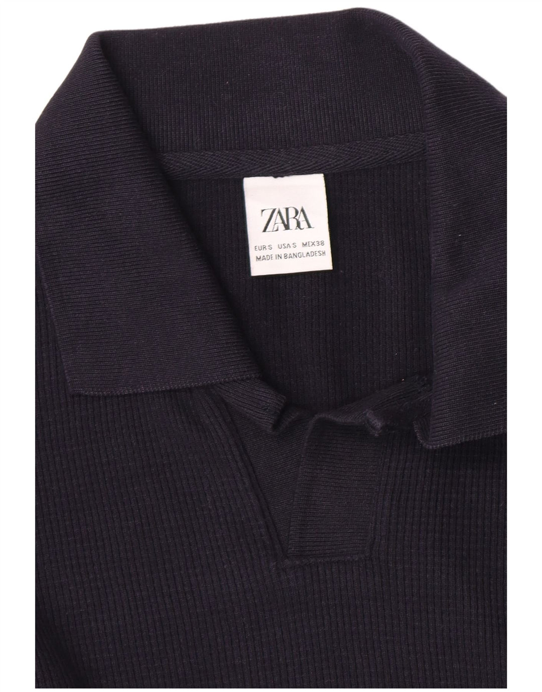 Maglione Zara da uomo con collo alto piccolo blu navy