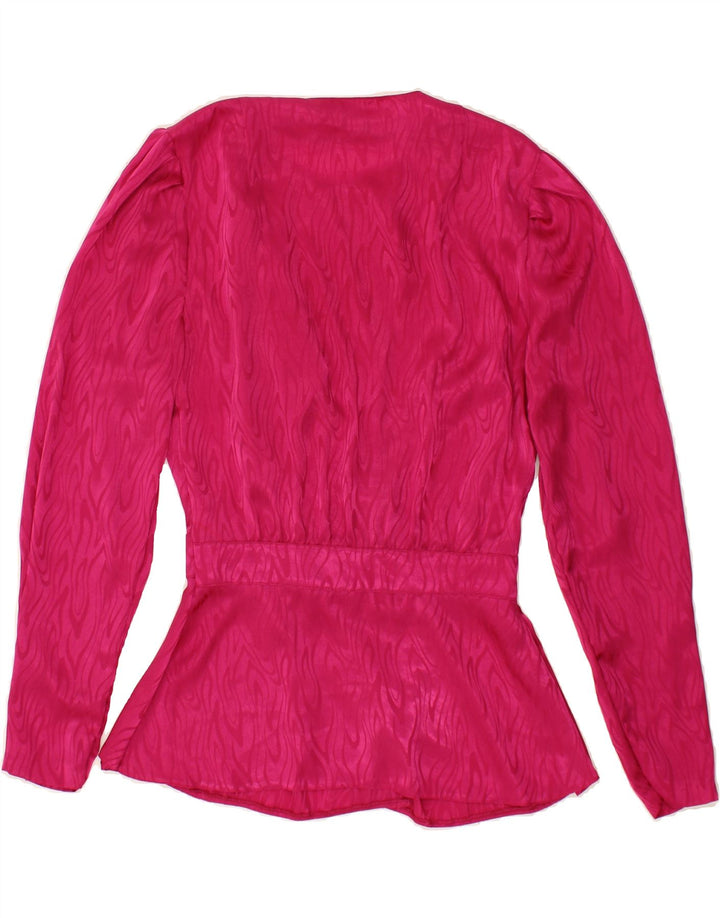 HARDOB Womens Abstract Pattern Blouse Top UK 14 Medium Pink Vintage Hardob and Second-Hand Hardob from Messina Hembry 