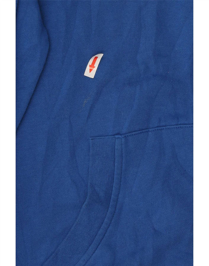 Felpa con cappuccio grafica da uomo Asics in cotone blu medio