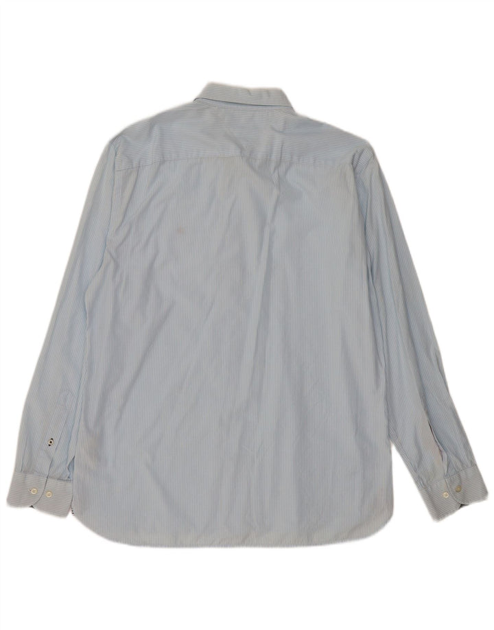 Camicia da uomo Tommy Hilfiger XL blu gessato in cotone