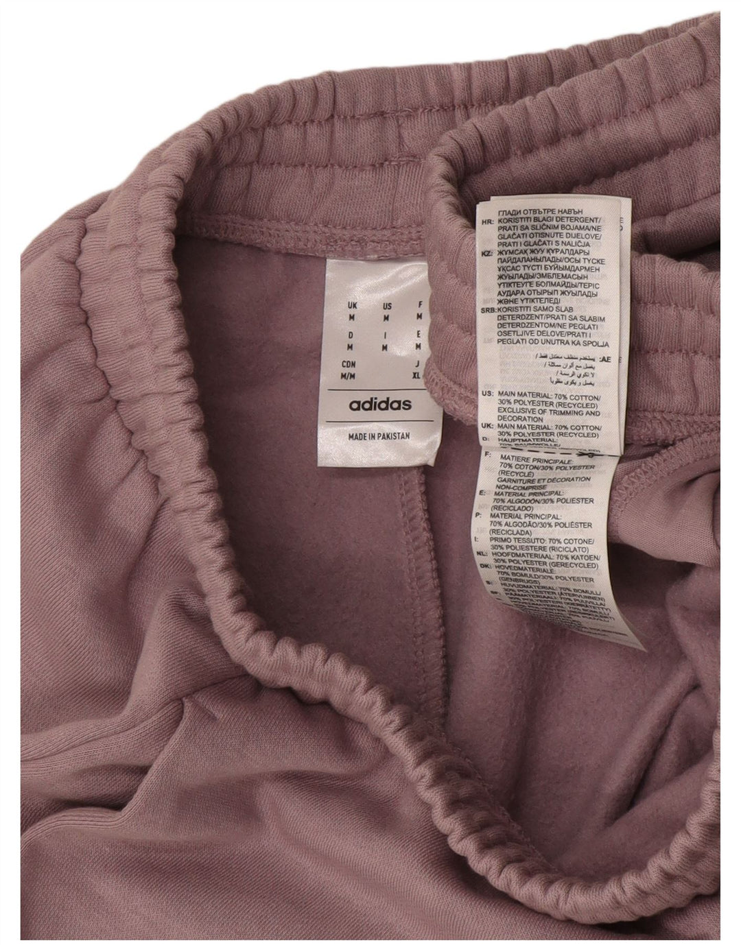Pantaloncini sportivi grafici da uomo Adidas in cotone rosa medio