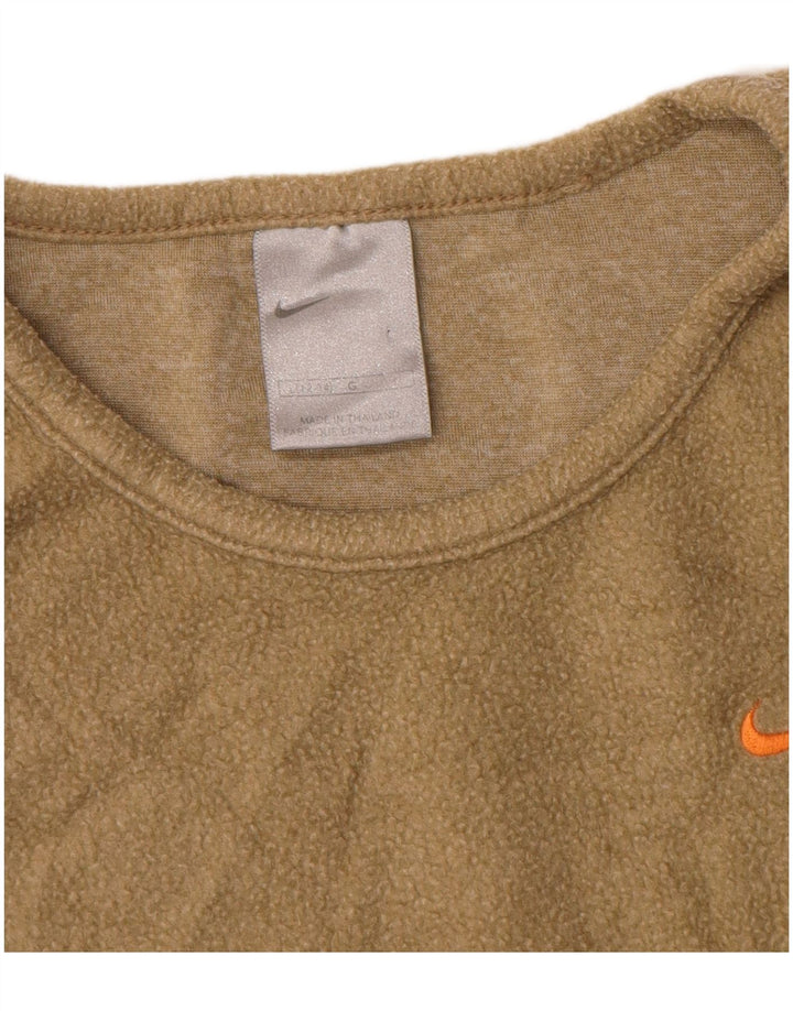 Maglione in pile da donna NIKE US 12/14 Large Khaki Poliestere