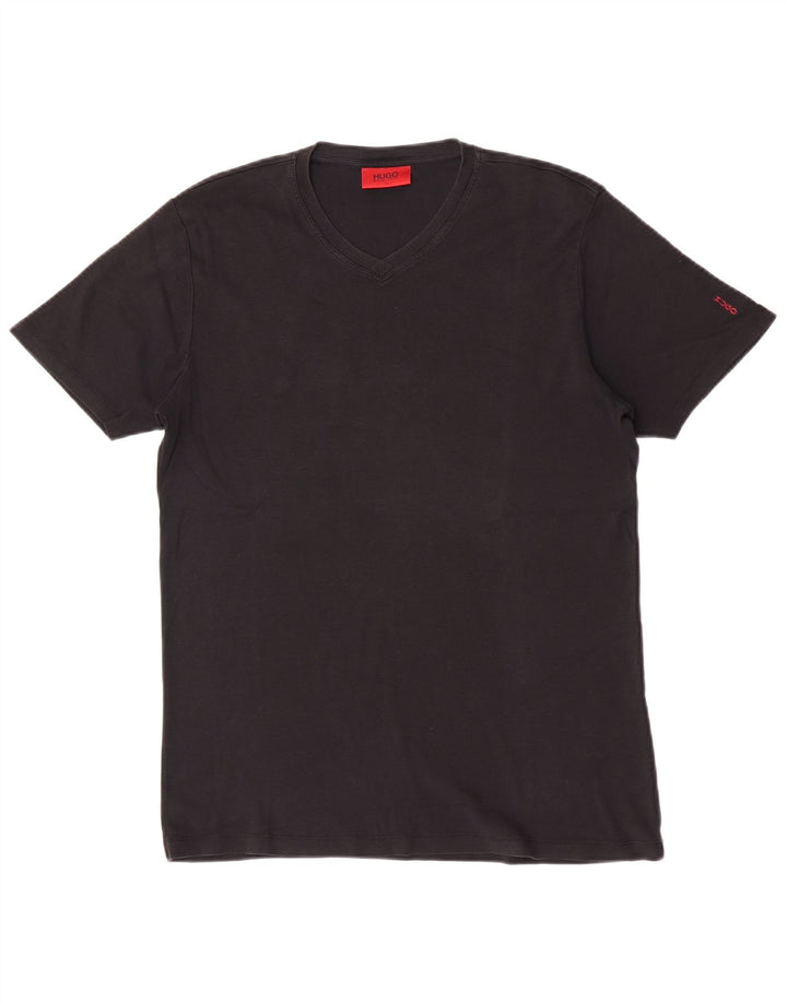 T-shirt da uomo Hugo Boss Top grande in cotone nero