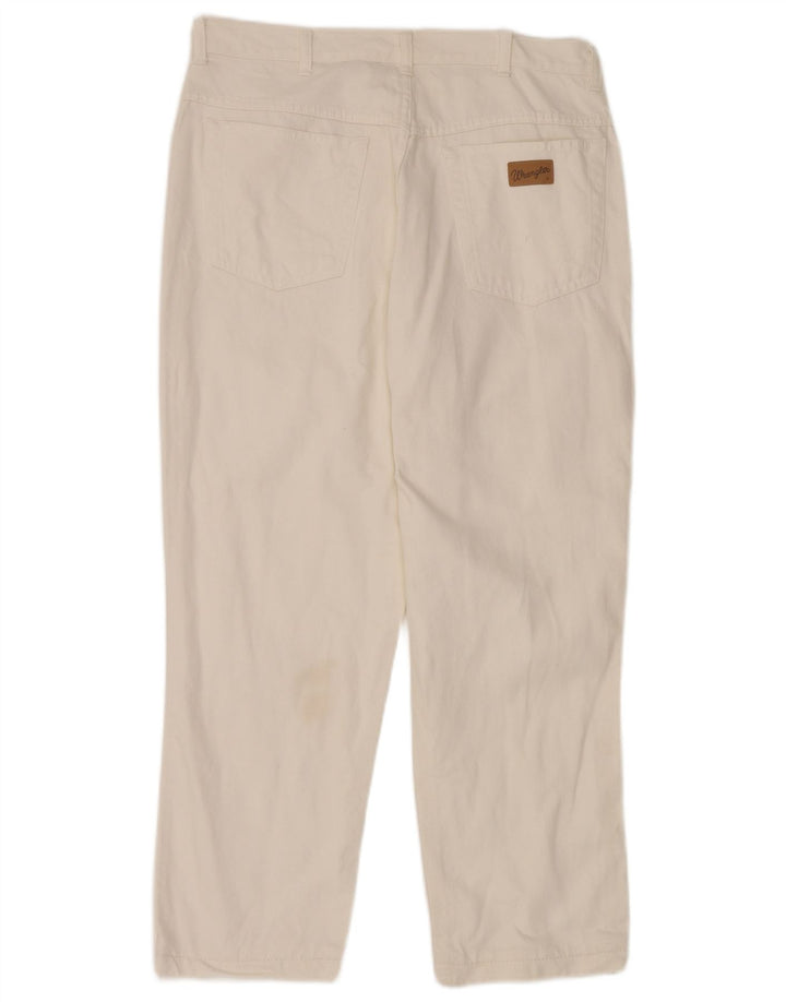 WRANGLER Mens Oregoni Straight Jeans W36 L28 White Cotton