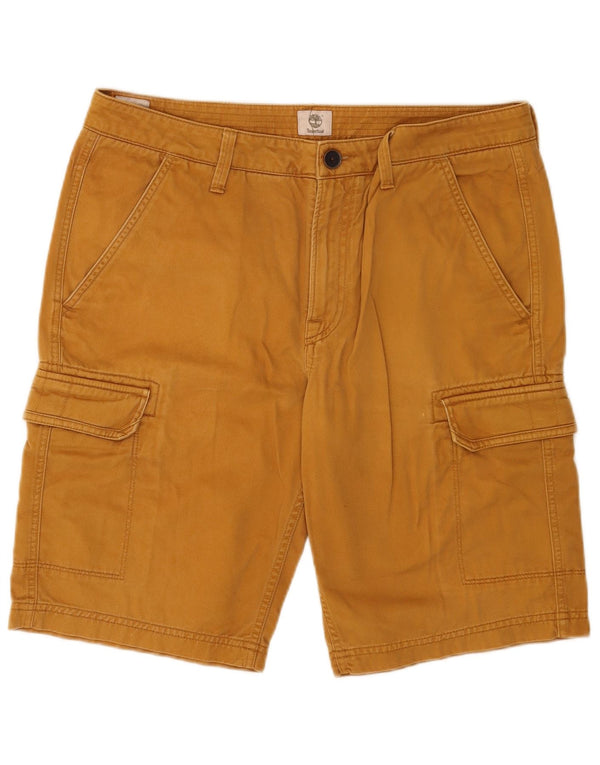 Pantaloncini cargo regolari da uomo Timberland W34 Large in cotone marrone
