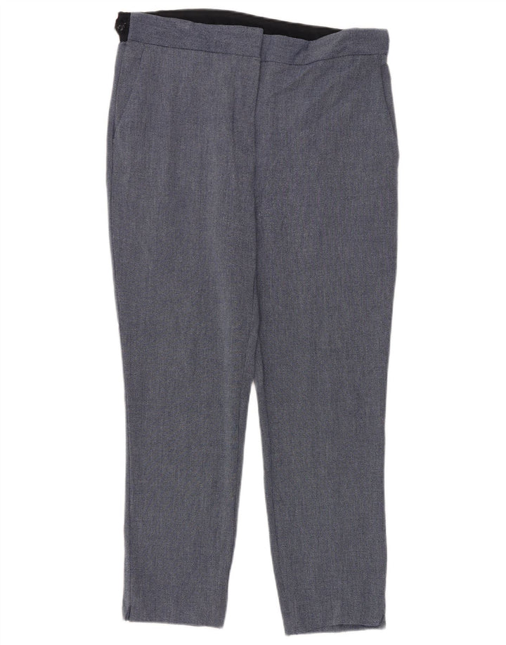 Pantaloni da abito slim da donna Marks & Spencer XL W32 L28 poliestere blu