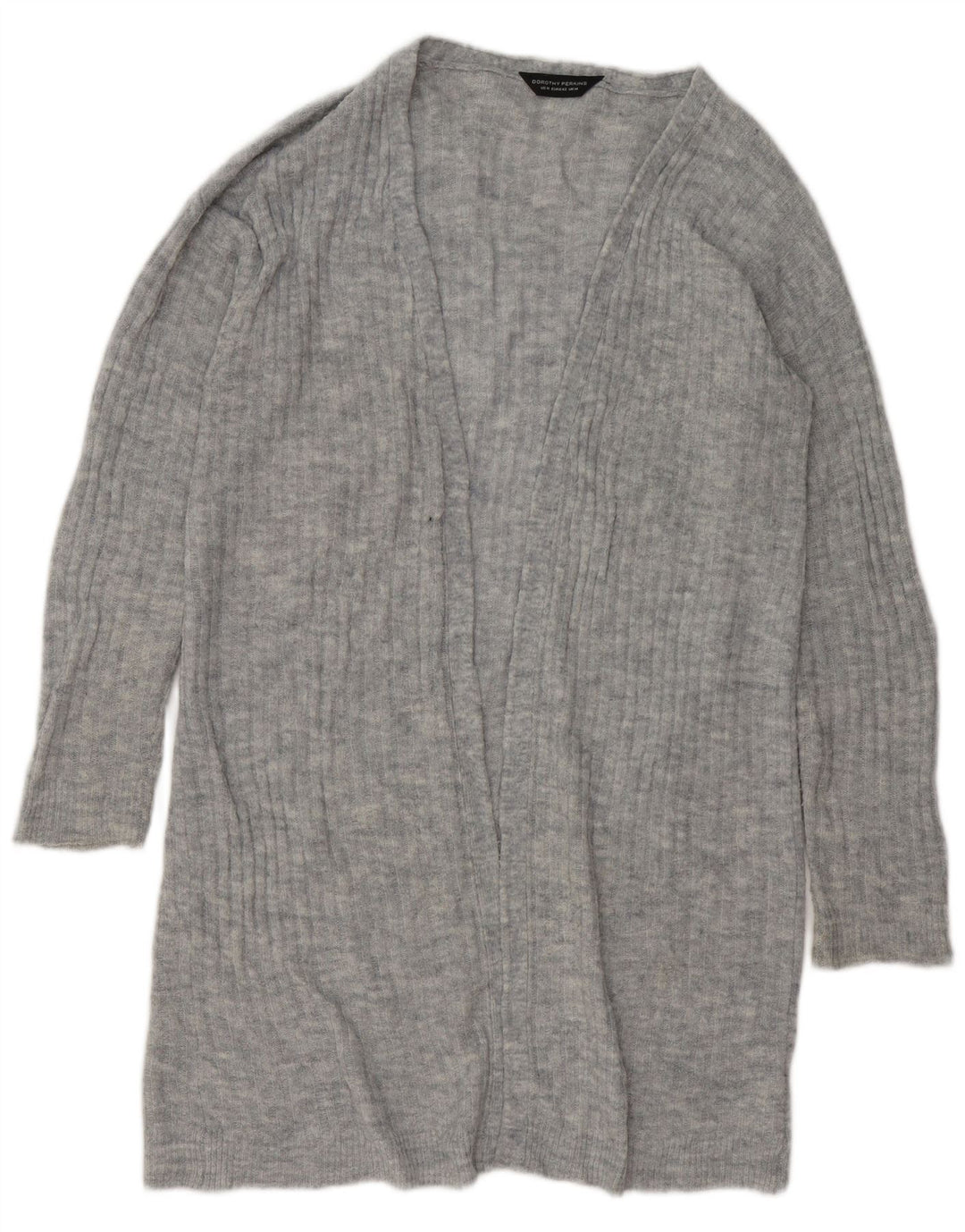DOROTHY PERKINS Maglione cardigan lungo da donna UK 14 Large Grigio