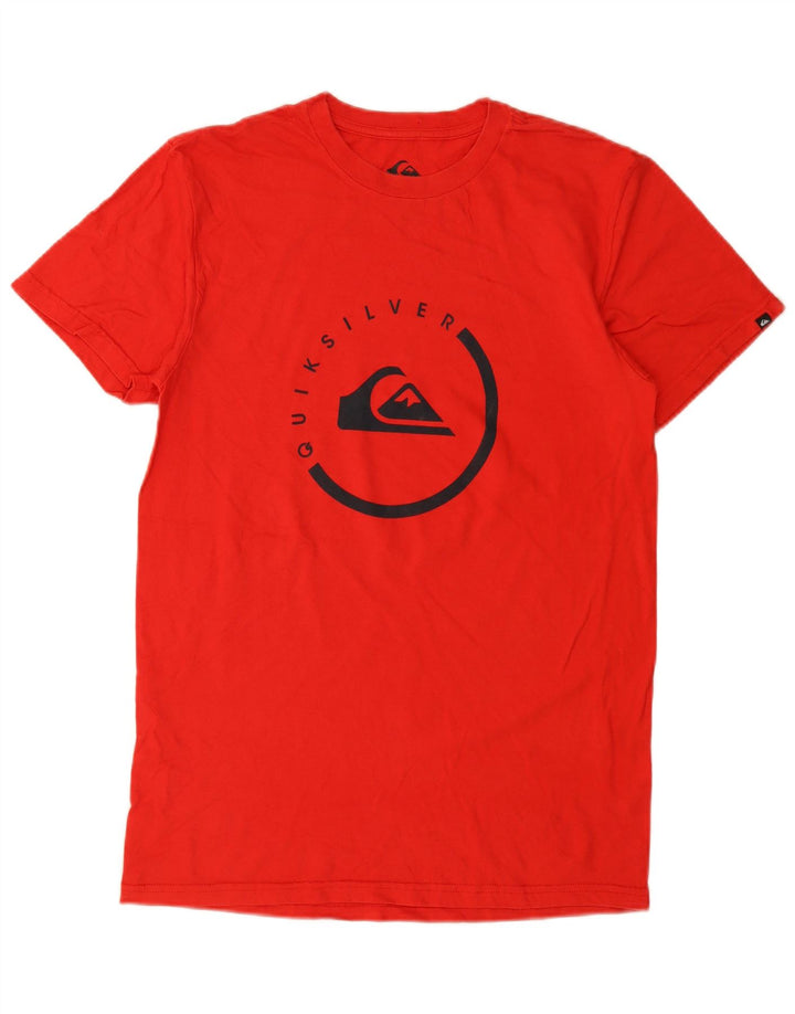 T-shirt grafica da uomo con vestibilità regolare Quiksilver, cotone rosso medio