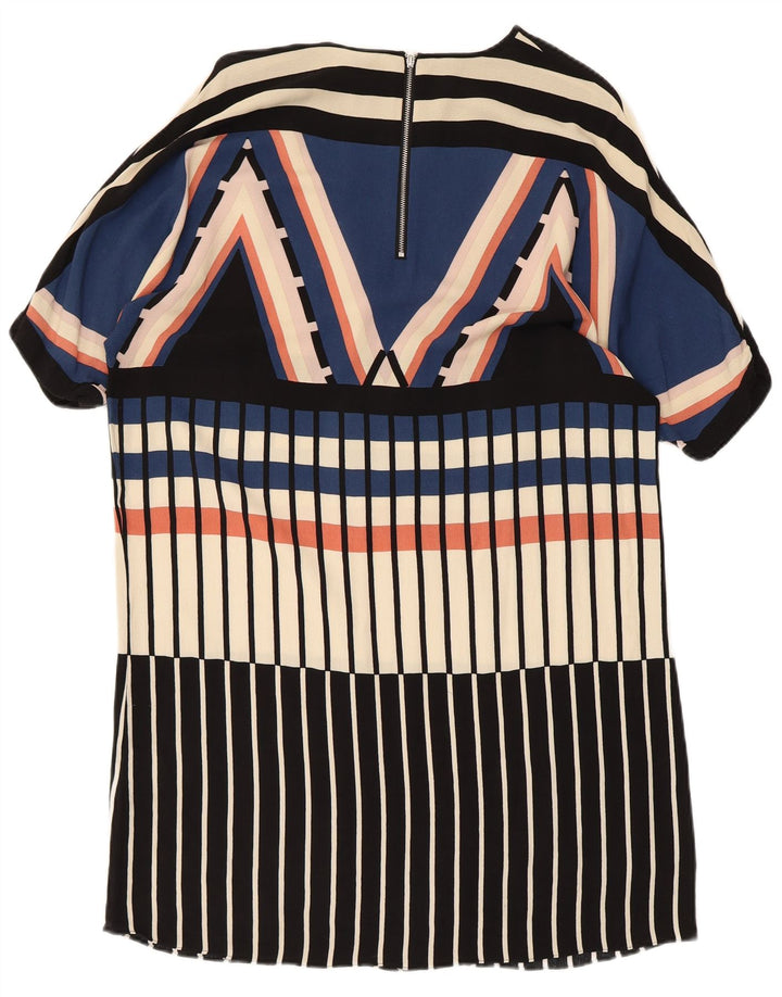 WAREHOUSE Abito a trapezio oversize da donna UK 10 Piccolo geometrico multicolore