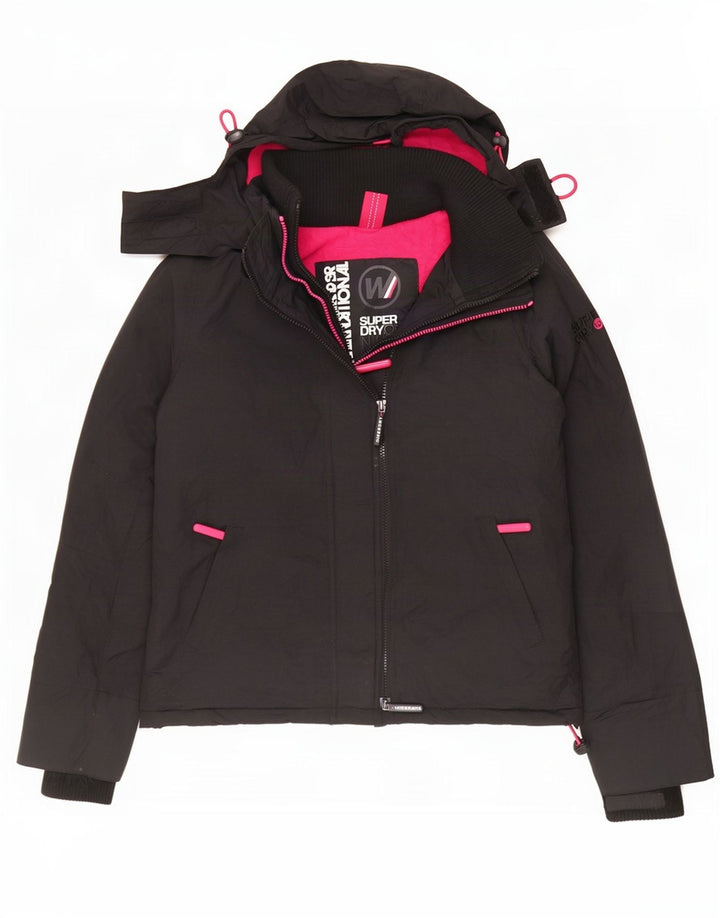 Giacca a vento grafica da donna Superdry Windcheater UK 16 grande nera