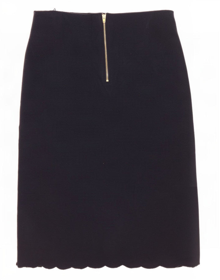 Gonna dritta da donna Phase Eight UK 12 media W32 poliestere blu navy