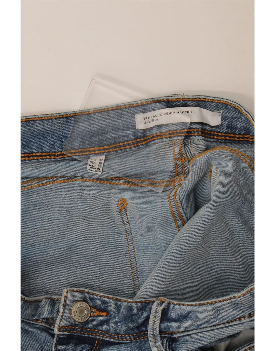 Zara Womens Denim Hot Pants EU 42 Large W32 Blue