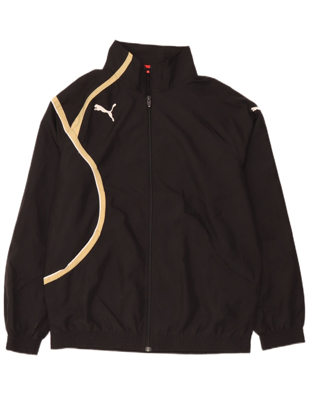 Giacca da ginnastica da uomo Puma Small in poliestere color block nero