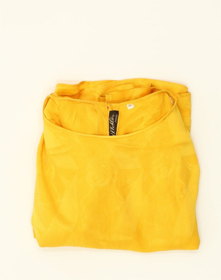 VINTAGE Womens Blouse Top IT 46 Large Yellow | Vintage Vintage | Thrift | Second-Hand Vintage | Used Clothing | Messina Hembry 