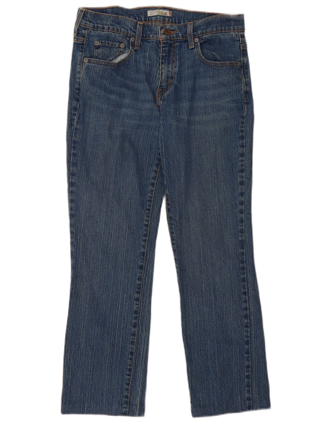 Jeans dritti 505 da donna Levi's US 8 medio W32 L28 cotone blu