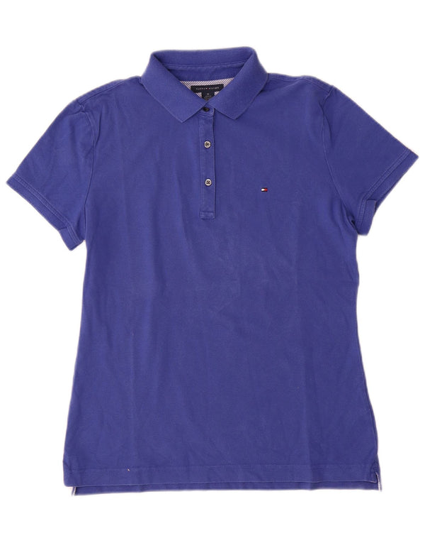 Polo da donna Tommy Hilfiger UK 14 cotone blu medio