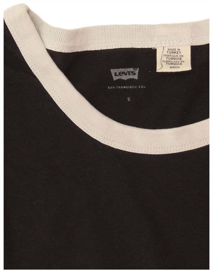 T-shirt da donna Levi's Top UK 10 piccola in cotone nero