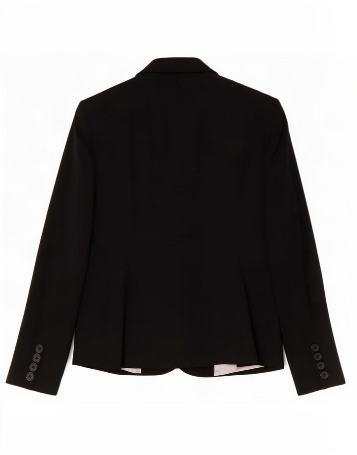 Giacca Blazer a 2 Bottoni da Donna Benetton IT 46 Large Blu Navy in Lana