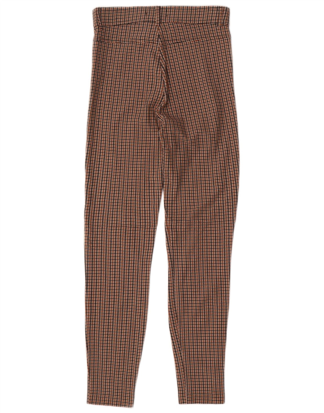 Pantaloni casual slim da donna Zara medi W28 L28 pied de poule marroni
