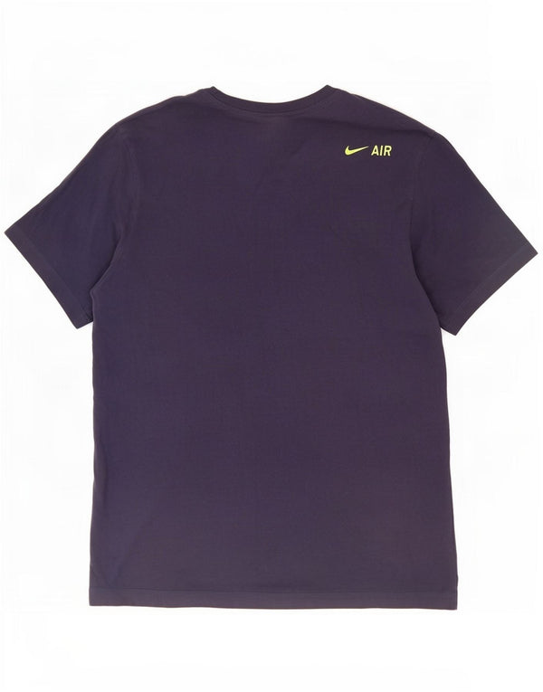 T-shirt grafica da uomo Nike Top Large in cotone blu navy