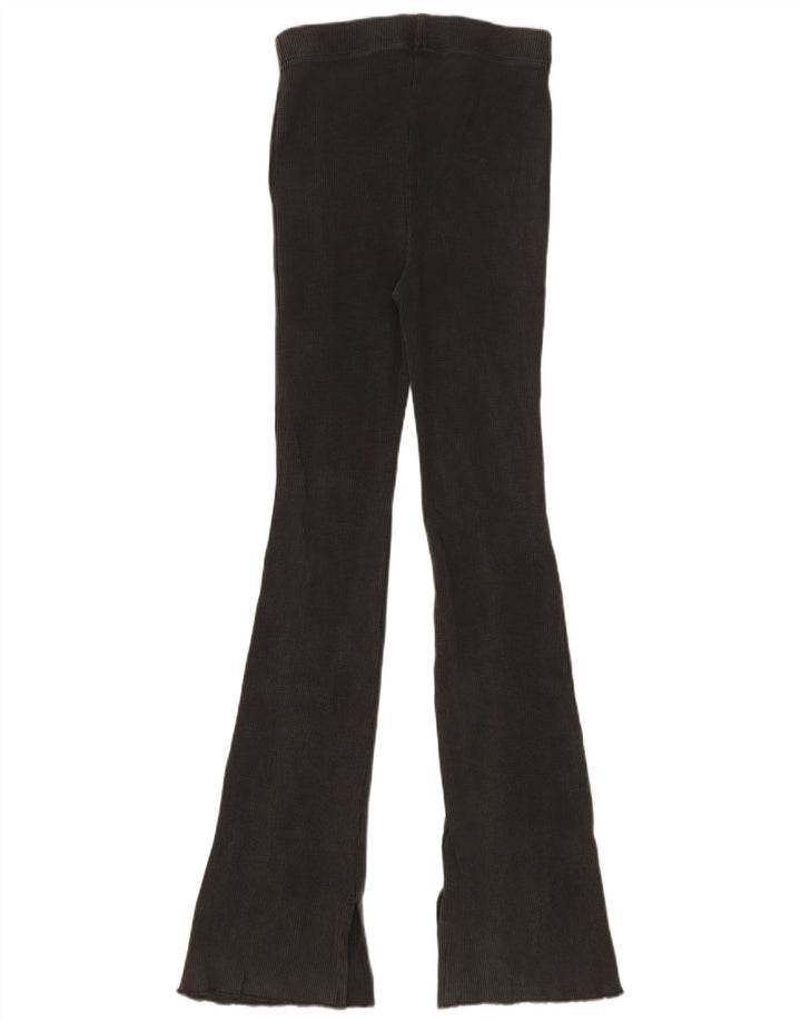 Leggings svasati da donna Zara UK 8 piccoli in cotone grigio
