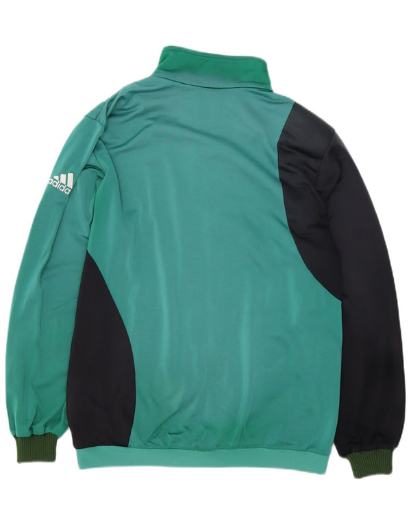 Giacca da tuta da uomo Adidas UK 40/42 Colorblock verde medio