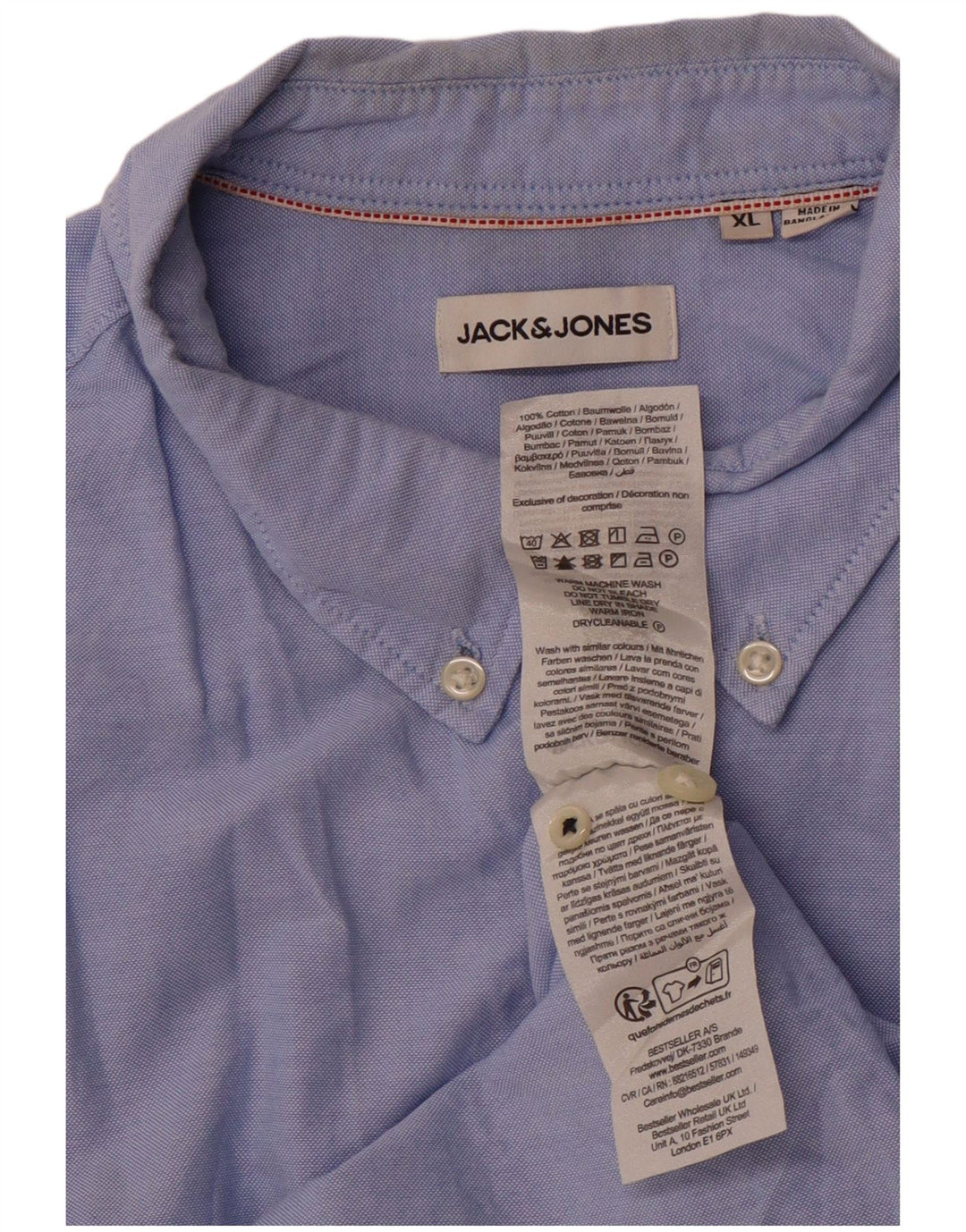 JACK & JONES Camicia da uomo XL in cotone blu